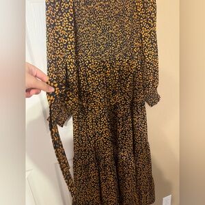 Leopard print maci dress